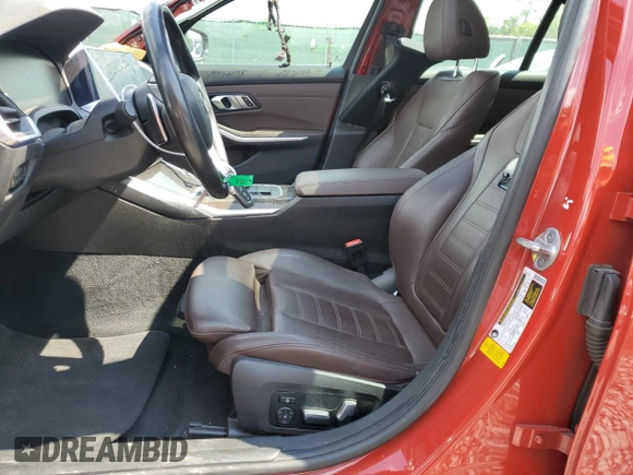 2020 BMW 3 Series 330i with VIN 3MW5R1J01L8B44177, listed as a Copart auction lot 53587184 with 54,326 mi miles and Salvage Title. Bid and sale history available at DreamBid. Image 7.