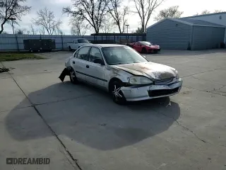 1998 Honda Civic LX with VIN 2HGEJ6674WH500842, listed as a Copart auction lot 46296575 with 261,576 mi miles and Salvage Title. Bid and sale history available at carsss.com. Image 10.