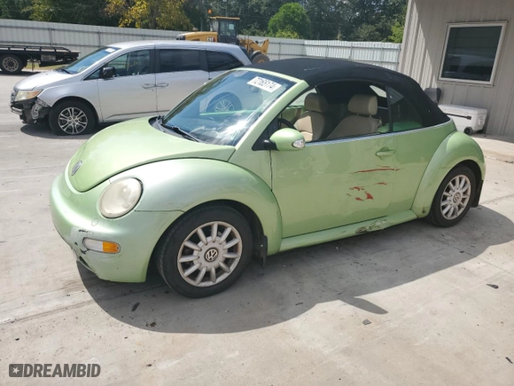 2004 Volkswagen New Beetle Convertible GLS with VIN 3VWCM31Y54M333978, listed as a Copart auction lot 72165174 with 128,466 mi miles and Salvage Title. Bid and sale history available at carsss.com. Image 1.