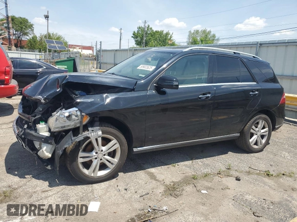 2014 Mercedes-Benz M 350 with VIN 4JGDA5HB0EA359718, listed as a Copart auction lot 58902625 with 120,480 mi miles and Salvage title. Bid and sale history available at DreamBid. Image 1.