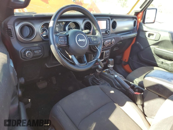 2018 Jeep Wrangler Sport with VIN 1C4GJXAG9JW282802, listed as a Copart auction lot 75557104 with 86,708 mi miles and Salvage Title. Bid and sale history available at carsss.com. Image 8.