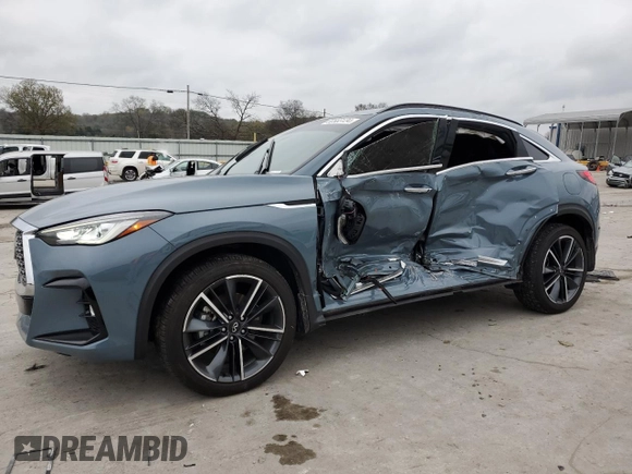 2024 Infiniti QX55 Luxe with VIN 3PCAJ5JR9RF104514, listed as a Copart auction lot 80583134 with 14,511 mi miles and Salvage Title. Bid and sale history available at DreamBid. Image 1.
