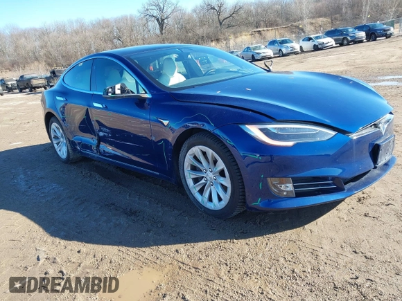 2017 Tesla Model S 100D with VIN 5YJSA1E20HF229362, listed as a IAAI auction lot 41698083 with 75,737 mi miles. Bid and sale history available at carsss.com. Image 1.