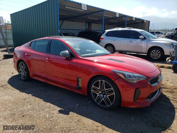 2022 Kia Stinger GT1 with VIN KNAE45LCXN6104896, listed as a Copart auction lot 70620744 with 44,171 mi miles and Salvage Title. Bid and sale history available at carsss.com. Image 4.