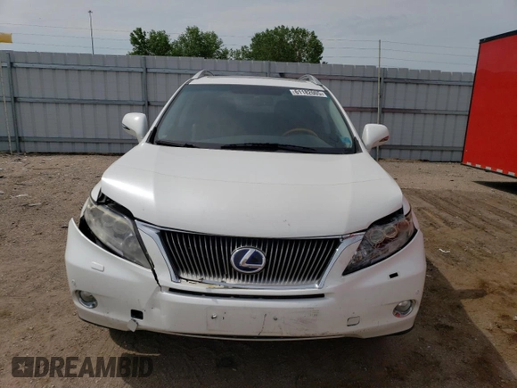 2011 Lexus RX 450h with VIN JTJBC1BA3B2045384, listed as a Copart auction lot 61182005 with 182,126 mi miles and Salvage title. Bid and sale history available at DreamBid. Image 5.