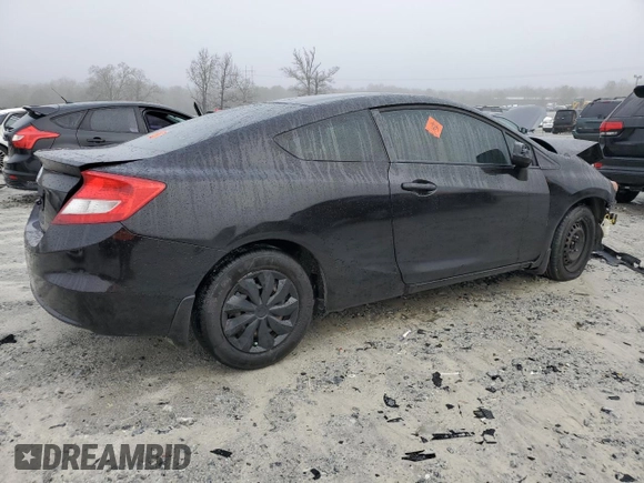 2012 Honda Civic Cpe LX with VIN 2HGFG3B51CH521147, listed as a Copart auction lot 44818275 with 0 mi miles and Non Repairable. Bid and sale history available at carsss.com. Image 3.