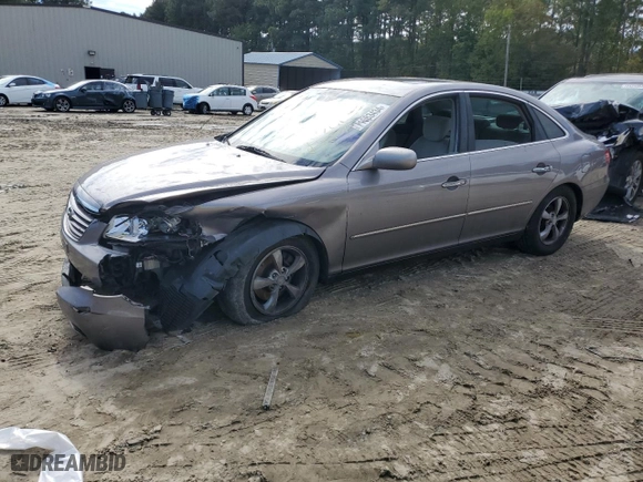 2007 Hyundai Azera SE with VIN KMHFC46F07A138710, listed as a Copart auction lot 71683434 with 0 mi miles and Salvage Title. Bid and sale history available at carsss.com. Image 1.