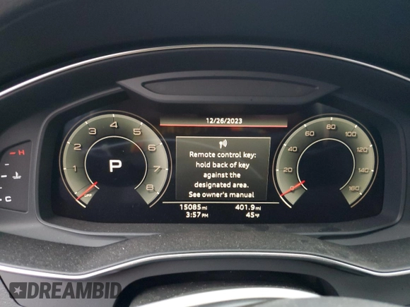 2023 Audi A6 Premium z VIN WAUD3BF28PN054234, wystawiony jako Copart lot #81993783 z przebiegiem 15 085 mil mil oraz . Historia ofert i sprzedaży dostępna na DreamBid. Obrazek 9.