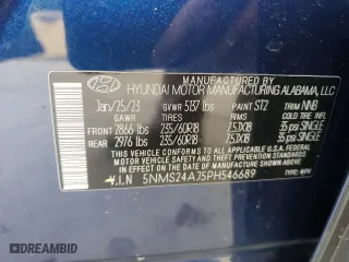 2023 Hyundai Santa Fe SEL with VIN 5NMS24AJ5PH546689, listed as a Copart auction lot 51965415 with 25,945 mi miles and Clean Title. Bid and sale history available at carsss.com. Image 13.