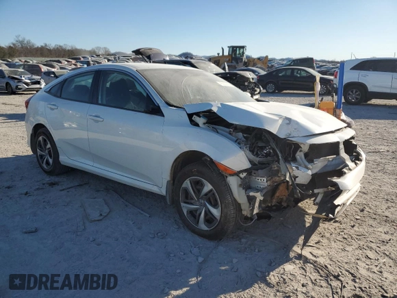 2020 Honda Civic Sedan LX with VIN 19XFC2F62LE004930, listed as a Copart auction lot 46882895 with 136,605 mi miles and Salvage Title. Bid and sale history available at carsss.com. Image 4.