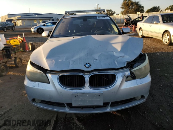 2006 BMW 5 Series 530xi with VIN WBANN73596CN01562, listed as a Copart auction lot 80161824 with 236,013 mi miles and Salvage Title. Bid and sale history available at carsss.com. Image 5.