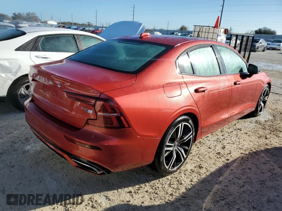 2020 Volvo S60 R-Design with VIN 7JR102FMXLG039783, listed as a Copart auction lot 76160944 with 0 mi miles and Salvage Title. Bid and sale history available at carsss.com. Image 3.