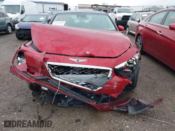 2021 Genesis G70 2.0T with VIN KMTG44LA0MU075456, listed as a IAAI auction lot 42212601 with 19,503 mi miles and . Bid and sale history available at DreamBid. Image 12.