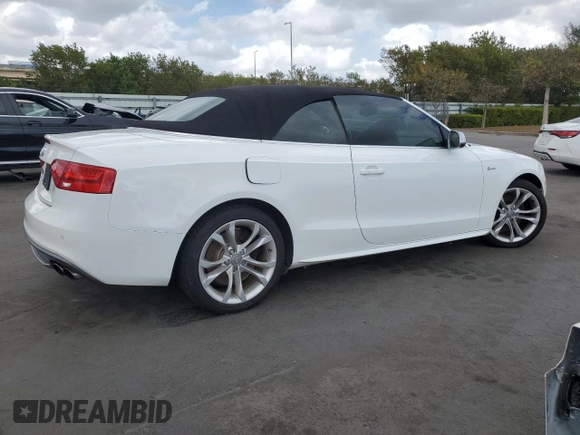 2014 Audi S5 Prestige with VIN WAUVGAFH7EN005272, listed as a Copart auction lot 51123045 with 113,937 mi miles and Salvage Title. Bid and sale history available at carsss.com. Image 3.