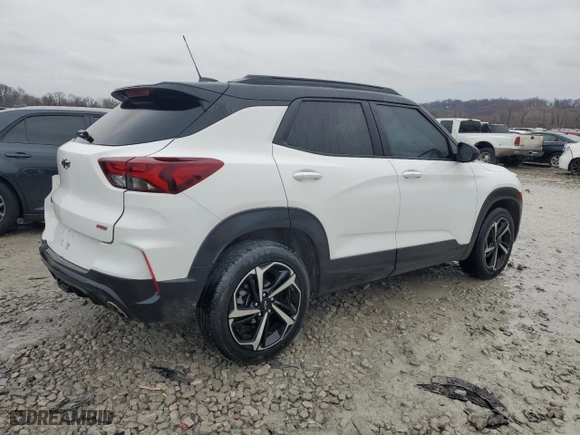 2022 Chevrolet TrailBlazer RS with VIN KL79MTSLXNB036906, listed as a Copart auction lot 86509614 with 109,168 mi miles and Salvage Title. Bid and sale history available at carsss.com. Image 3.