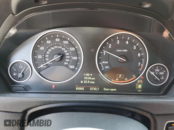 2014 BMW 3 Series 328i with VIN WBA3C1C58EK115651, listed as a Copart auction lot 59307425 with 65,902 mi miles and Salvage title. Bid and sale history available at DreamBid. Image 9.
