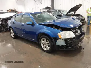 2012 Dodge Avenger SXT with VIN 1C3CDZCB9CN177581, listed as a IAAI auction lot 41874503 with 126,816 mi miles and . Bid and sale history available at carsss.com. Image 1.