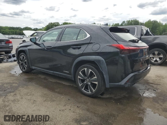 2021 Lexus UX 250h z VIN JTHP9JBH6M2037544, wystawiony jako Copart lot #58348695 z przebiegiem 16 165 mil mil oraz Szkoda całkowita • Salvage title. Historia ofert i sprzedaży dostępna na DreamBid. Obrazek 2.