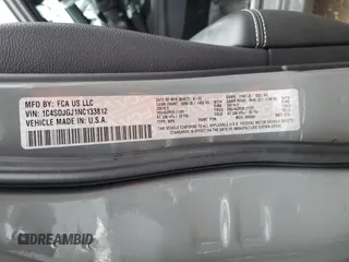 2022 Dodge Durango SRT 392 with VIN 1C4SDJGJ1NC133812, listed as a Copart auction lot 85062594 with 34,867 mi miles and Salvage title. Bid and sale history available at DreamBid. Image 13.