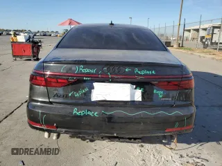2023 Audi A8 with VIN WAULDAF85PN010277, listed as a Copart auction lot 74598694 with 12,497 mi miles and Salvage Title. Bid and sale history available at carsss.com. Image 6.