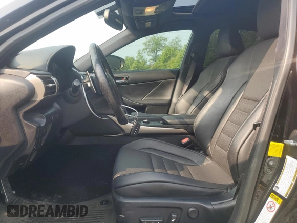 2016 Lexus IS 350 with VIN JTHCE1D2XG5010837, listed as a Copart auction lot 58997715 with 89,345 mi miles and Salvage title. Bid and sale history available at DreamBid. Image 7.