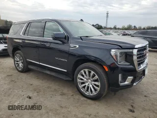 2023 GMC Yukon SLT with VIN 1GKS2BKDXPR508789, listed as a Copart auction lot 81133374 with 6,560 mi miles and Salvage Title. Bid and sale history available at carsss.com. Image 4.