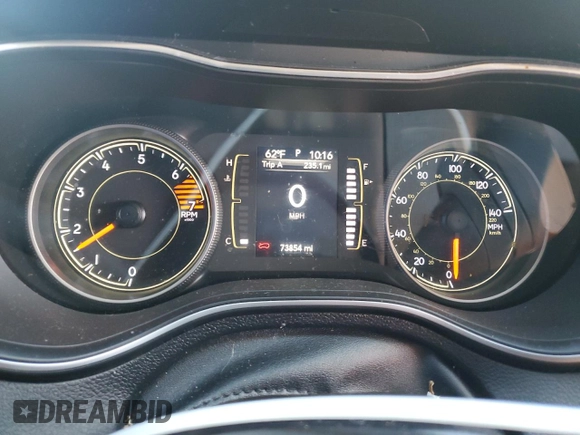 2019 Jeep Cherokee Latitude with VIN 1C4PJLCB1KD416578, listed as a Copart auction lot 47034645 with 73,854 mi miles and Salvage title. Bid and sale history available at DreamBid. Image 9.