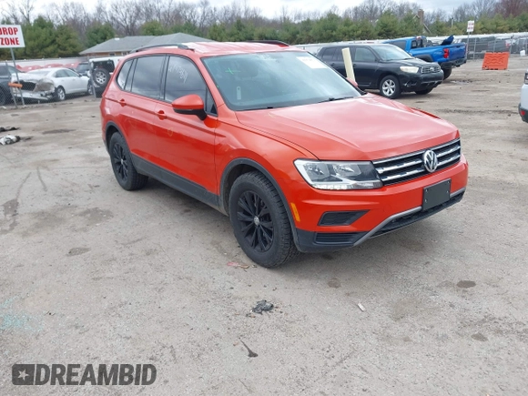 2018 Volkswagen Tiguan S with VIN 3VV0B7AX4JM124500, listed as a IAAI auction lot 41974671 with 76,970 mi miles and . Bid and sale history available at DreamBid. Image 1.