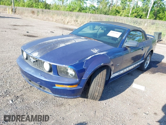2006 Ford Mustang GT Deluxe with VIN 1ZVFT85H465215338, listed as a IAAI auction lot 42035867 with 124,381 mi miles. Bid and sale history available at carsss.com. Image 2.