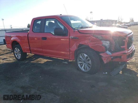 2018 Ford F-150 XL with VIN 1FTFX1EG4JFC22198, listed as a Copart auction lot 46727495 with 121,923 mi miles and Salvage Title. Bid and sale history available at carsss.com. Image 4.