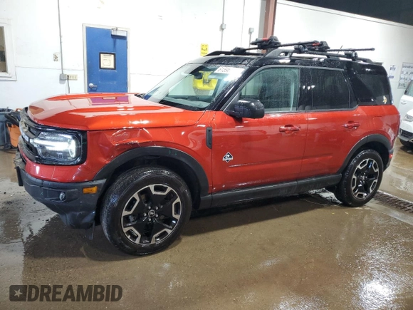 2022 Ford Bronco Sport Outer Banks with VIN 3FMCR9C65NRD98431, listed as a Copart auction lot 61596305 with 21,444 mi miles and Salvage title. Bid and sale history available at DreamBid. Image 1.