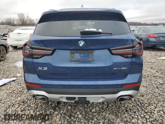 2024 BMW X3 xDrive30i with VIN 5UX53DP02R9V64816, listed as a Copart auction lot 81795744 with 0 mi miles and Clean Title. Bid and sale history available at carsss.com. Image 6.