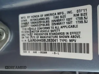 2011 Honda CR-V SE z VIN 5J6RE4H45BL083041, wystawiony jako Copart lot #50223365 z przebiegiem 120 608 mil mil oraz Szkoda całkowita • Salvage title. Historia ofert i sprzedaży dostępna na DreamBid. Obrazek 15.