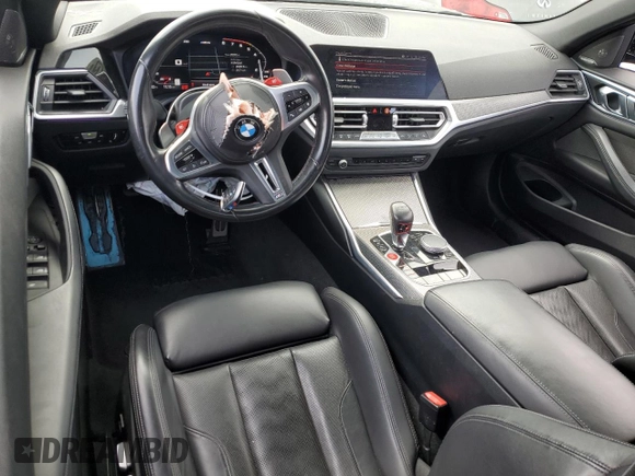 2023 BMW M4 Competition xDrive with VIN WBS33BA07PCL49897, listed as a Copart auction lot 43659455 with 25,910 mi miles and Salvage Title. Bid and sale history available at carsss.com. Image 8.