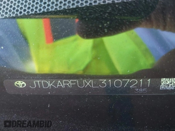 2020 Toyota Prius L Eco with VIN JTDKARFUXL3107211, listed as a IAAI auction lot 42797561 with 328,023 mi miles and . Bid and sale history available at DreamBid. Image 9.