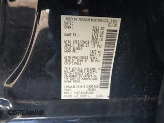 2018 Nissan Titan SV z VIN 1N6AA1EJ0JN518958, wystawiony jako IAAI lot #42505721 z przebiegiem 122 487 mil mil oraz . Historia ofert i sprzedaży dostępna na DreamBid. Obrazek 9.