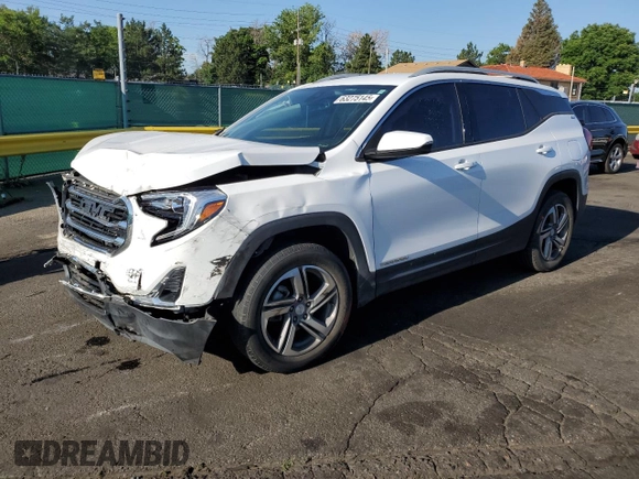 2020 GMC Terrain SLT z VIN 3GKALVEV7LL277642, wystawiony jako Copart lot #63275145 z przebiegiem 45 134 mil mil oraz Szkoda całkowita • Salvage title. Historia ofert i sprzedaży dostępna na DreamBid. Obrazek 1.
