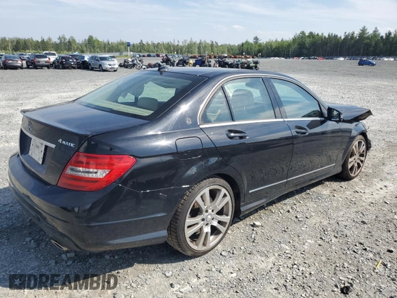 2013 Mercedes-Benz C 350 with VIN WDDGF8JB7DA839208, listed as a Copart auction lot 62514495 with 143,844 mi miles and Salvage title. Bid and sale history available at DreamBid. Image 3.