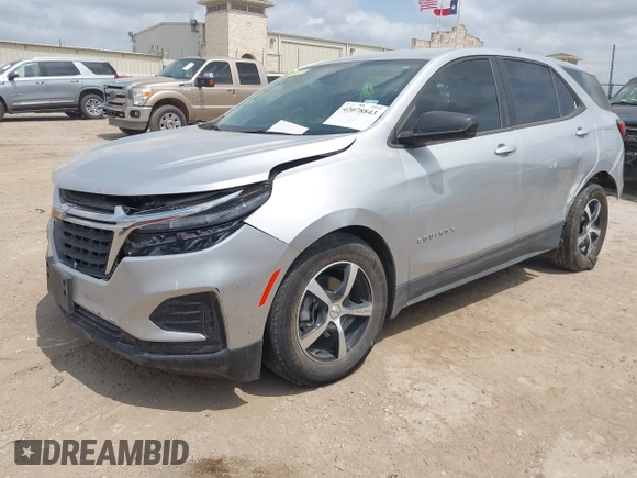 2022 Chevrolet Equinox LS with VIN 3GNAXHEV2NS192791, listed as a IAAI auction lot 42078843 with 33,137 mi miles and . Bid and sale history available at DreamBid. Image 2.