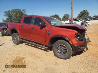 2024 Ford Ranger XLT with VIN 1FTER4HH3RLE11143, listed as a Copart auction lot 77126474 with 11,486 mi miles and Salvage Title. Bid and sale history available at carsss.com. Image 4.