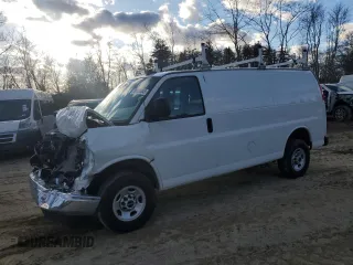 2023 GMC Savana Cargo with VIN 1GTW7AFP4P1188784, listed as a Copart auction lot 88320445 with 55,278 mi miles and Salvage Title. Bid and sale history available at DreamBid. Image 1.