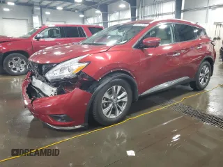 2016 Nissan Murano SL z VIN 5N1AZ2MH9GN132267, wystawiony jako Copart lot #52312155 z przebiegiem 53 703 mil mil oraz Szkody całkowita. Historia ofert i sprzedaży dostępna na DreamBid. Obrazek 1.