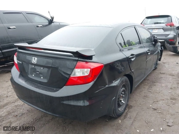 2012 Honda Civic Sdn LX with VIN 19XFB2F51CE070864, listed as a IAAI auction lot 41575487 with 184,281 mi miles. Bid and sale history available at carsss.com. Image 4.