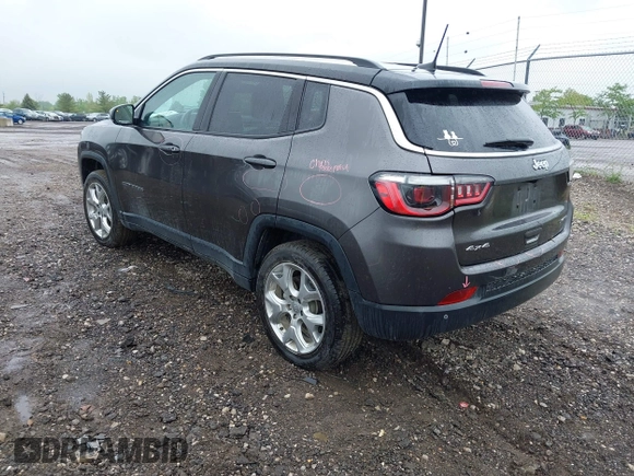 2022 Jeep Compass Limited with VIN 3C4NJDCB0NT132239, listed as a IAAI auction lot 42326962 with 56,278 mi miles and . Bid and sale history available at DreamBid. Image 3.