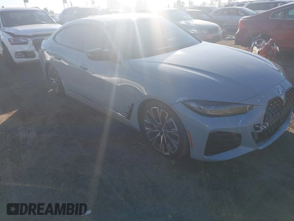 2023 BMW 4 Series M440i with VIN WBA63AW05PFP60184, listed as a IAAI auction lot 41045811 with 12,141 mi miles and . Bid and sale history available at DreamBid. Image 1.
