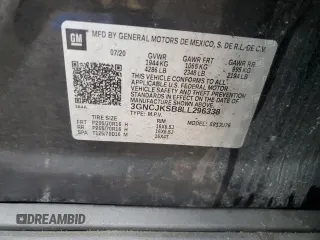 2020 Chevrolet Trax LS z VIN 3GNCJKSB8LL296338, wystawiony jako Copart lot #59176485 z przebiegiem 75 065 mil mil oraz Szkoda całkowita • Salvage title. Historia ofert i sprzedaży dostępna na DreamBid. Obrazek 13.