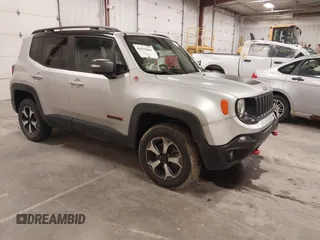 2019 Jeep Renegade Trailhawk with VIN ZACNJBC10KPK39187, listed as a IAAI auction lot 41933866 with 50,693 mi miles and . Bid and sale history available at DreamBid. Image 1.
