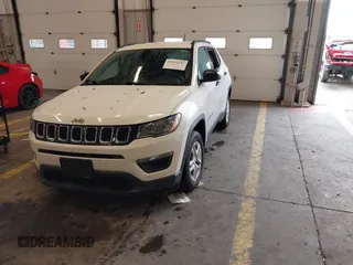 2018 Jeep Compass Sport with VIN 3C4NJCAB6JT124198, listed as a IAAI auction lot 41192196 with 104,557 mi miles. Bid and sale history available at carsss.com. Image 22.