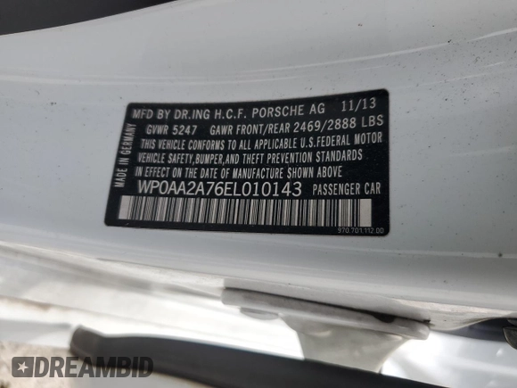 2014 Porsche Panamera z VIN WP0AA2A76EL010143, wystawiony jako Copart lot #54750715 z przebiegiem 132 333 mil mil oraz Szkoda całkowita • Salvage title. Historia ofert i sprzedaży dostępna na DreamBid. Obrazek 13.