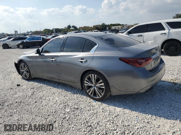 2019 Infiniti Q50 Luxe z VIN JN1EV7AP7KM519508, wystawiony jako Copart lot #53206555 z przebiegiem 88 415 mil mil oraz Nie do naprawy • Non repairable. Historia ofert i sprzedaży dostępna na DreamBid. Obrazek 2.